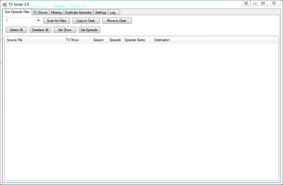 Scan for episodes page