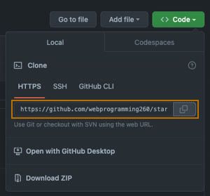GitHub clone URL